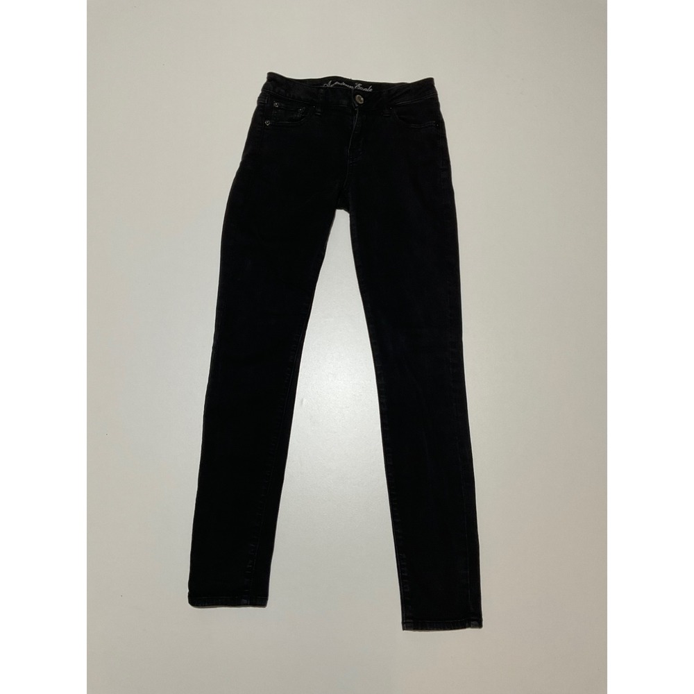 American Eagle Womens Super Skinny Super Stretch Black Jeans Size 0